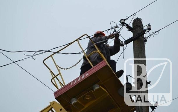 Негода залишила без світла деякі населені пункти Чернігівщини 