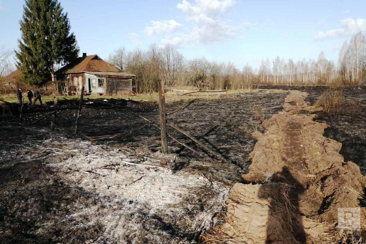 На Чернігівщині 62-річний чоловік загинув у вогні, коли палив суху траву