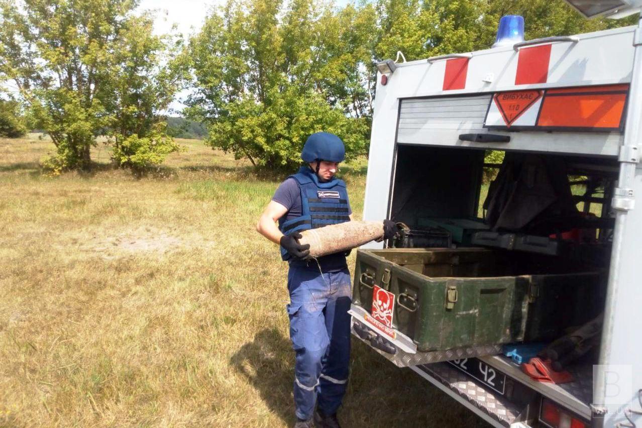 На Новгород-Сіверщині чоловік під час випасу худоби натрапив на артилерійський снаряд. ФОТО