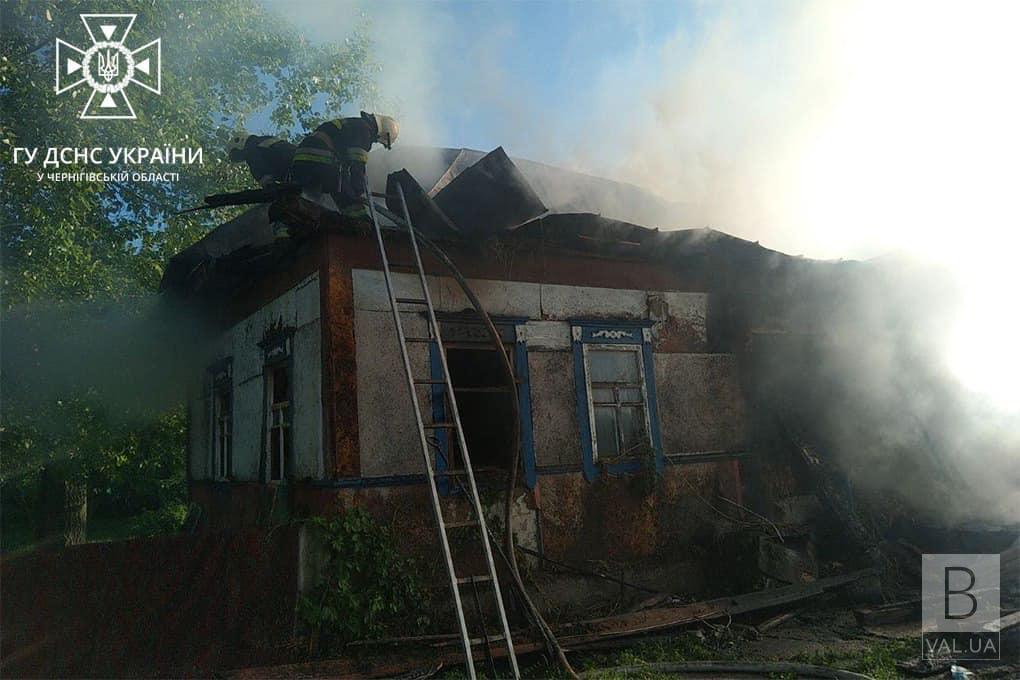 Пожежа сараю в Чернігівському районі: 37-річна жінка отримала опіки