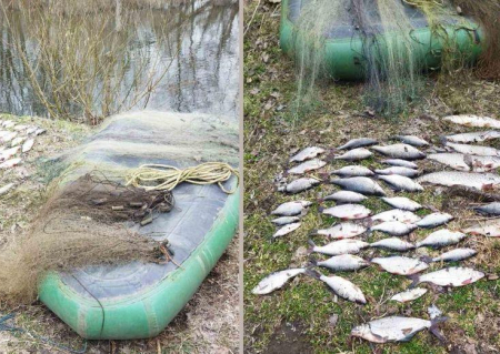 Наловив сітками риби на майже 92 тисячі гривень: на річці Білоус викрили браконьєра